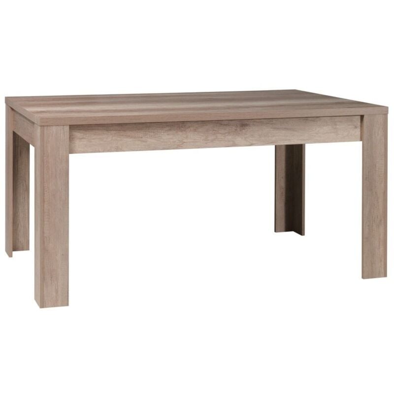 Meublorama - Table non extensible 160 cm - Collection farra - chêne clair
