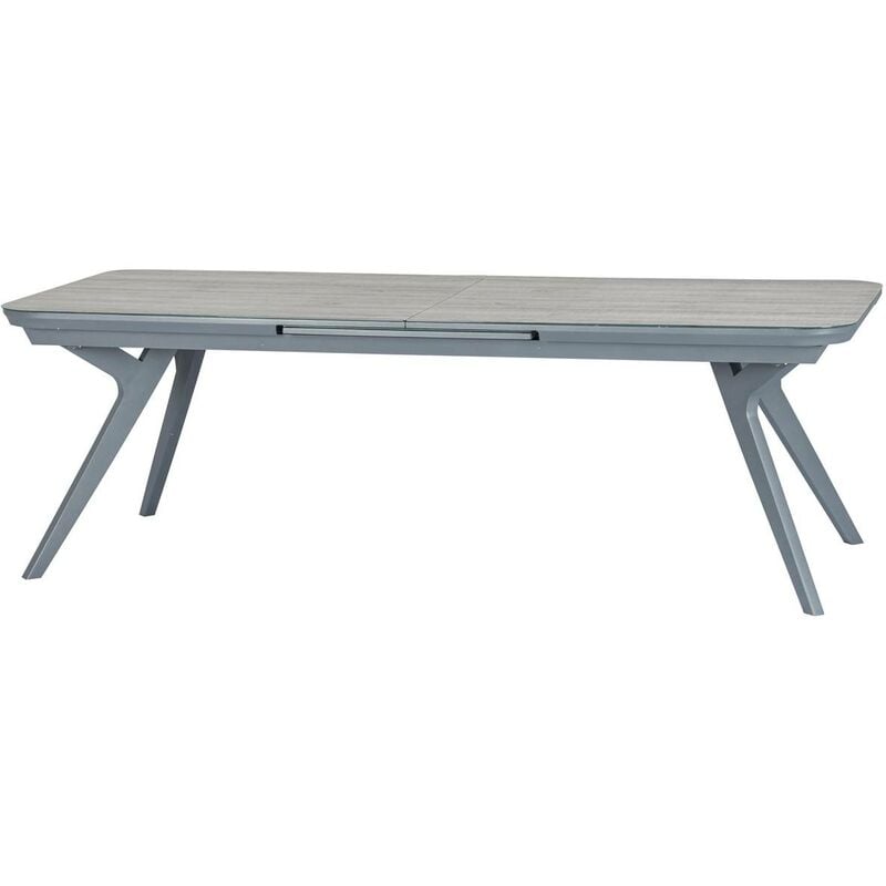 Hesperide - Table de jardin extensible Pulpy gris quartz 12 places en aluminium traité époxy - Hespéride - Gris quartz