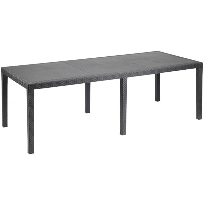 Ipae Progarden - Table d'extérieur rectangulaire extensible, Made in Italy, couleur anthracite, Dimensions 150 x 72 x 90 cm (extensible jusqu'à 220