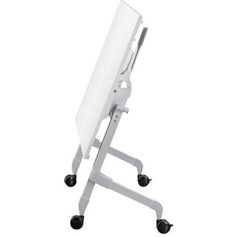 Table rabattable plateau hêtre L 120 x P 70 cm - Galice Plus - piétement aluminium - Maxiburo