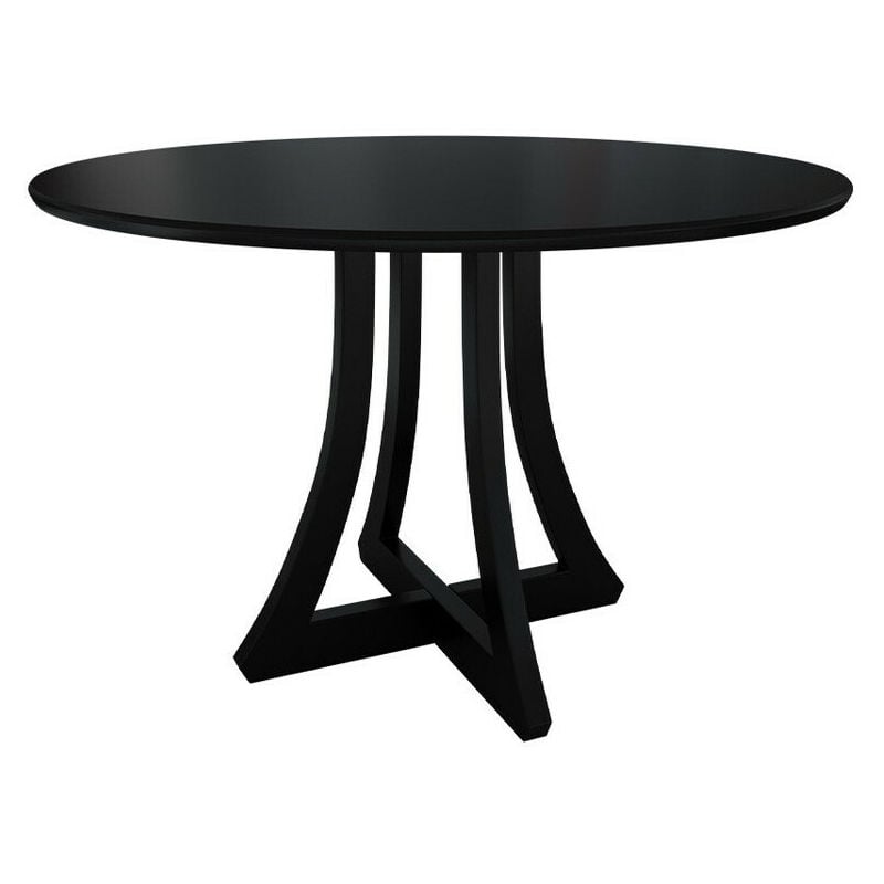 Mobilier1 - Table Racine 121, Noir, 77x0x0cm, mdf, Bois