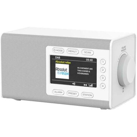 Table radio color display preset buttons dab900we white