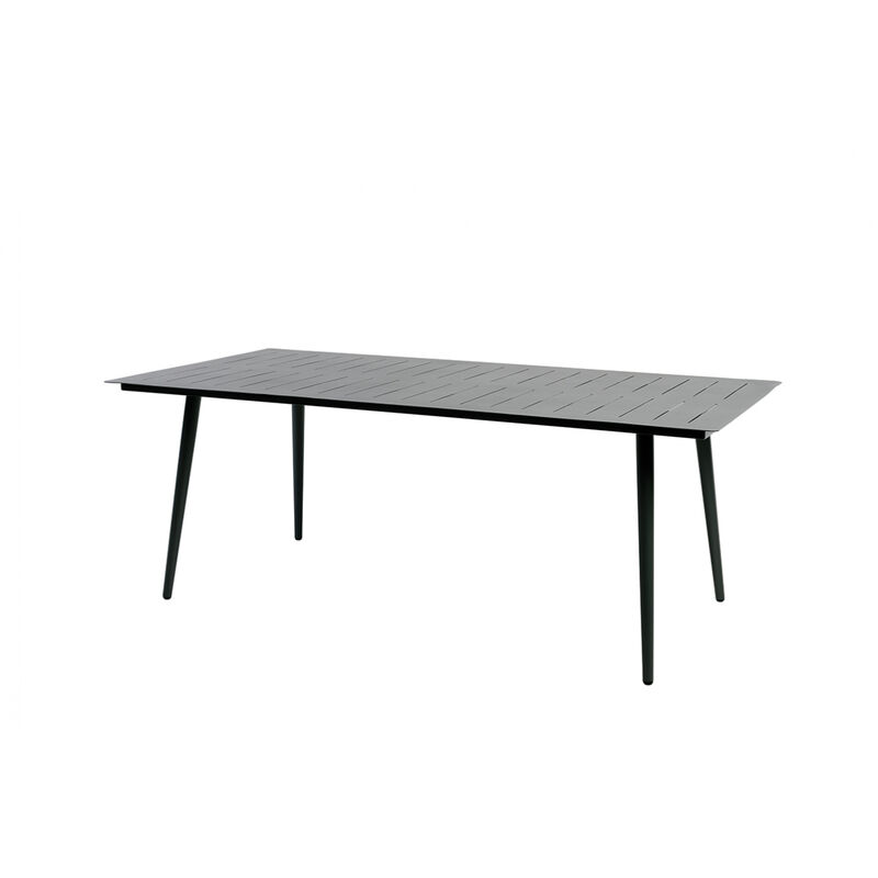 Table De Jardin Rectangulaire 8 Personnes Inari Noir Aluminium 200x100CM -Meuble de jardin - Noir