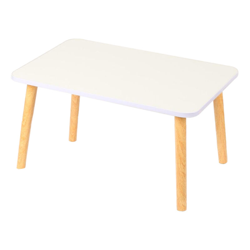 Sifree - Table Rectangle Multifonction en mdf et Bois de Hêtre Bureau Compact 60X40cm pour Chevet/Fenêtre/Lit Surface Anti-Rayures & haut 32cm