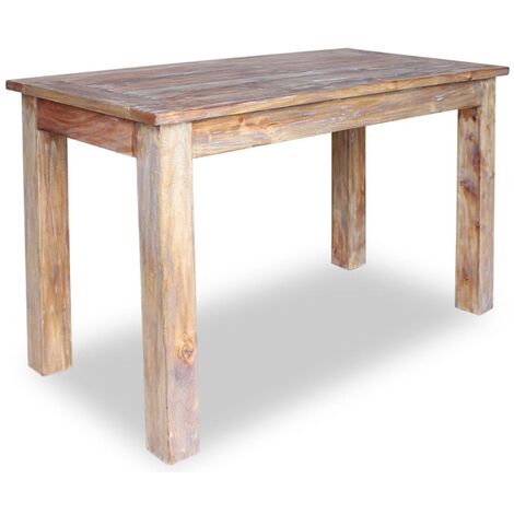 Table rectangulaire bois massif de récupération Sofian 120cm