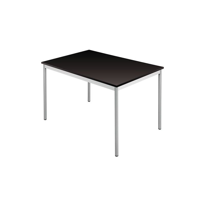 Table restauration rectangulaire l 120 x p 80 cm - Klass - plateau anthracite - Maxiburo