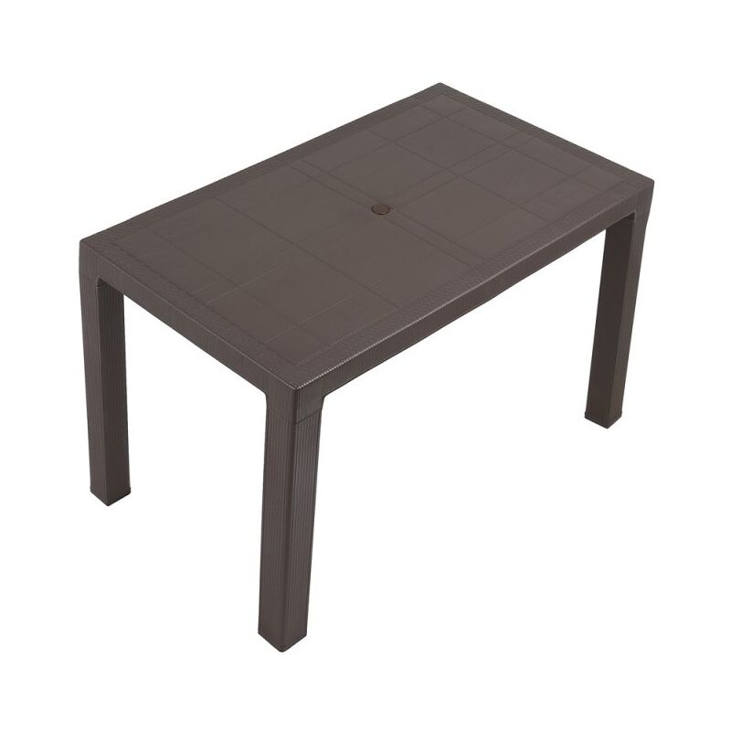 Table rectangulaire d'extérieur 120x70 cm couleur marron