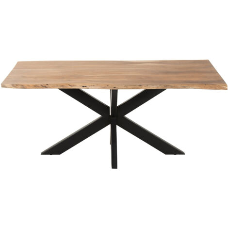 Table rectangulaire en bois massif 8 personnes L180 - EDGAR