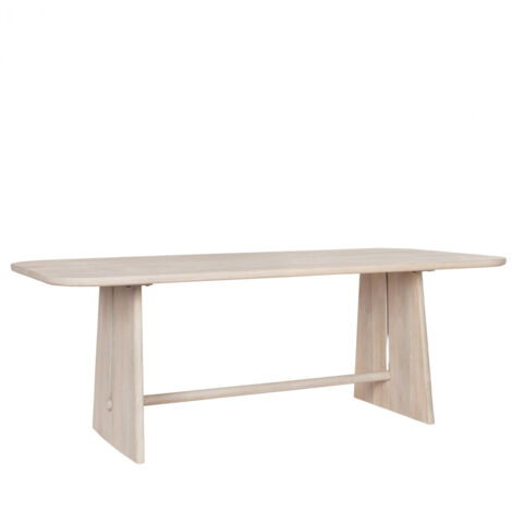 Table rectangulaire en manguier massif blanchi 8 places L200 - TOKYO