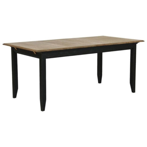 Table rectangulaire extensible 10 personnes - Bois - Noir - Interior's