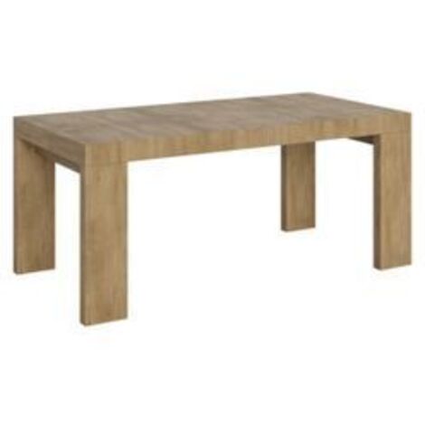 Table rectangulaire extensible 160 à 420cm bois clair Ribo-Support 4 pieds
