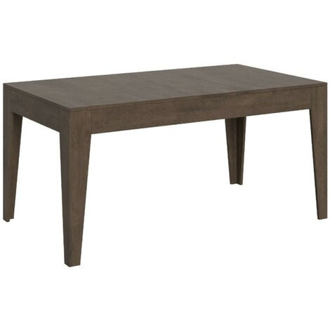 Table rectangulaire extensible 4 à 10 personnes 160/220 cm bois foncé Kina