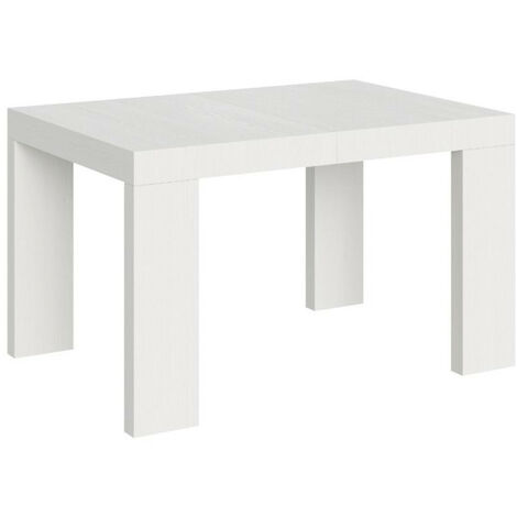 Table rectangulaire extensible 4 à 10 personnes L 130 à 234 cm bois blanc Ribo
