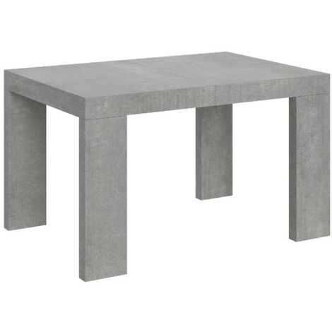 Table rectangulaire extensible 4 à 10 personnes L 130 à 234 cm gris béton Ribo