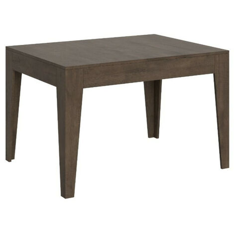 Table rectangulaire extensible 4 à 6 personnes 120/180 cm bois foncé Kina