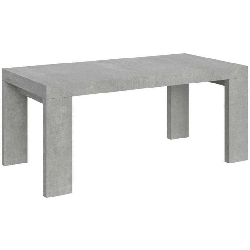 Table rectangulaire extensible 6 à 20 personnes L 160 à 420 cm gris béton Ribo