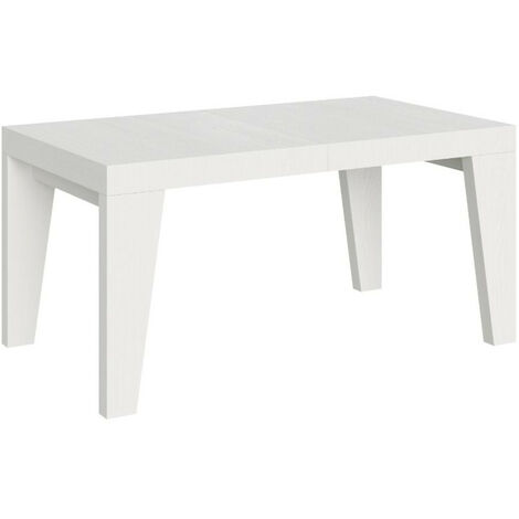 Table rectangulaire extensible 6 à 12 personnes L 160 à 264cm blanc Naxo