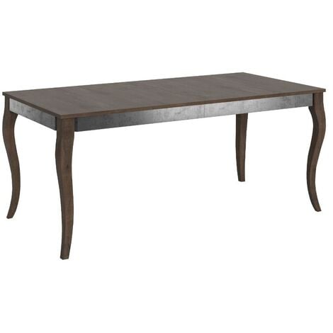 Table rectangulaire extensible 8 à 14 personnes L 180 à 284 cm bois foncé Odeza
