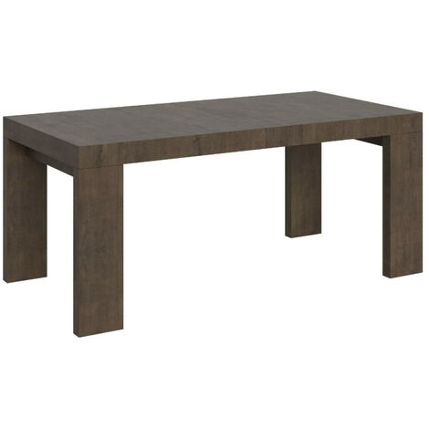 Table rectangulaire extensible 6 à 12 personnes L 180 à 284 cm gris béton Ribo
