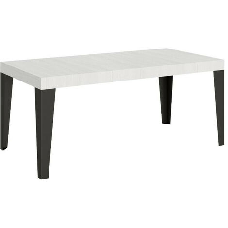Table a manger 180 cm blanche laqué design NERINA L 180 x P 90 x H