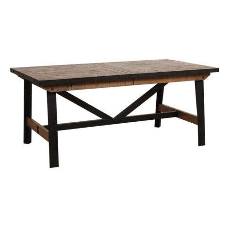 Table rectangulaire extensible - Bois - Noir - Interior's