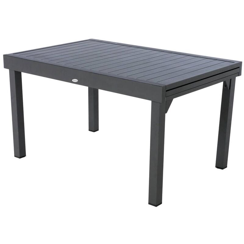 Hesperide - Table de jardin extensible Piazza graphite 10 places en aluminium traité époxy - Hespéride - Graphite