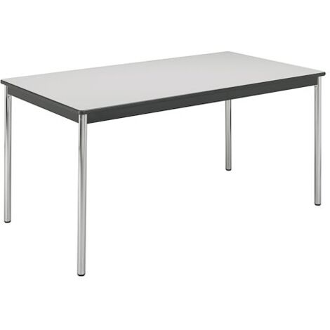 Table rectangulaire L 140 x P 70 cm, piétement chromé - Confort - Maxiburo