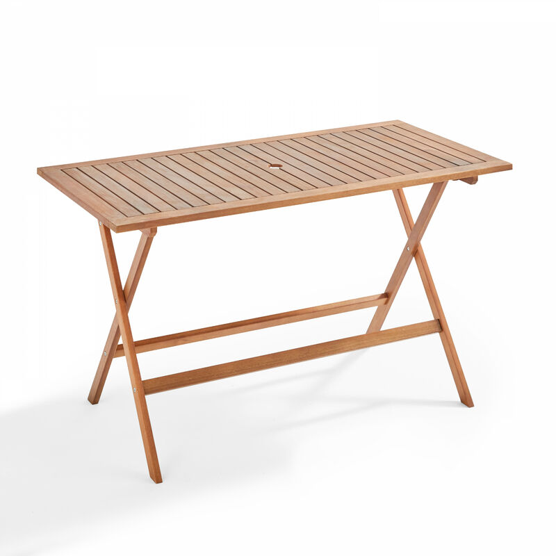 Oviala - Table de jardin pliante en bois d'eucalyptus