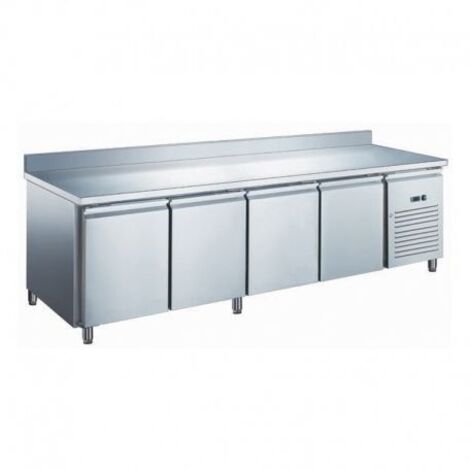 Table réfrigérée 600 positive 4 portes - 511 litres avec dosseret - Furnotel