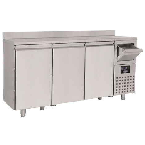 Table Réfrigérée avec Dosseret et Tiroir pour Café Série 600 - 2 à 3 Portes - Combisteel
