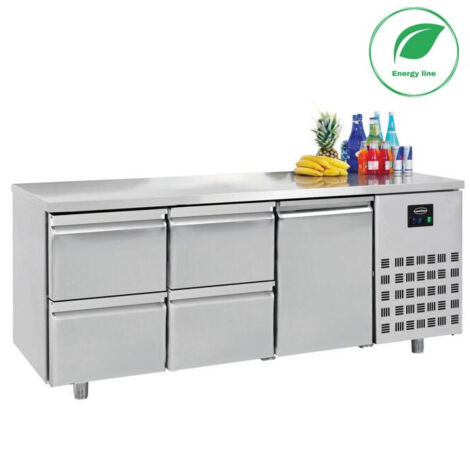 Table Réfrigérée Positive 1 Porte 4 Tiroirs Gamme 700 - Energy Line - Combisteel