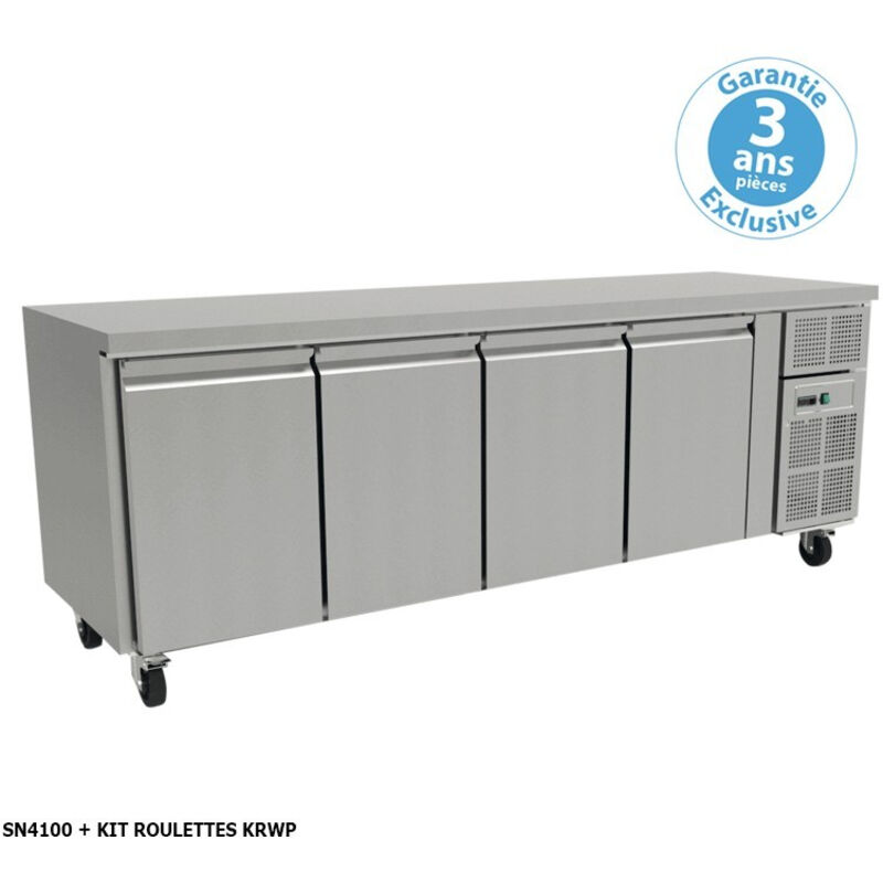 Table réfrigérée positive 511 L - 4 portes sans dosseret - Furnotel