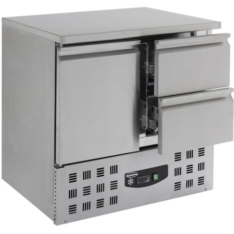 Table réfrigérée positive compacte - 1 porte 2 tiroirs - Combisteel