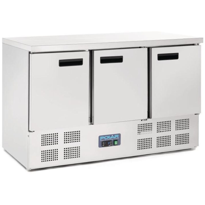 Table Réfrigérée Positive Inox 3 Portes Série G - 368 L - Polar