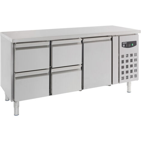 Table Réfrigérée Professionnelle 4 Tiroirs et 1 Porte - 417 L - Combisteel