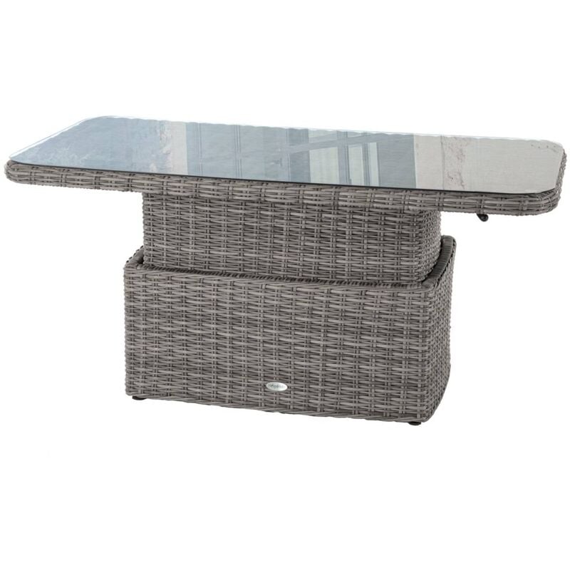 Hesperide - Table basse rectangulaire relevable Mooréa terre d ombre en aluminium traité époxy - Hespéride