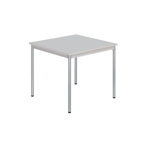 Table restauration carrée L 80 x P 80 cm - Klass - plateau  gris - Maxiburo