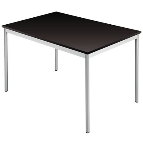 Table restauration rectangulaire L 120 x P 80 cm - Klass - plateau anthracite - Maxiburo