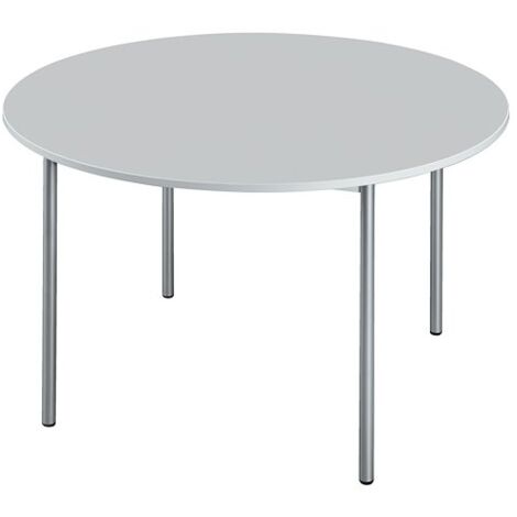 Table restauration ronde D 120 cm - Klass - plateau gris - Maxiburo