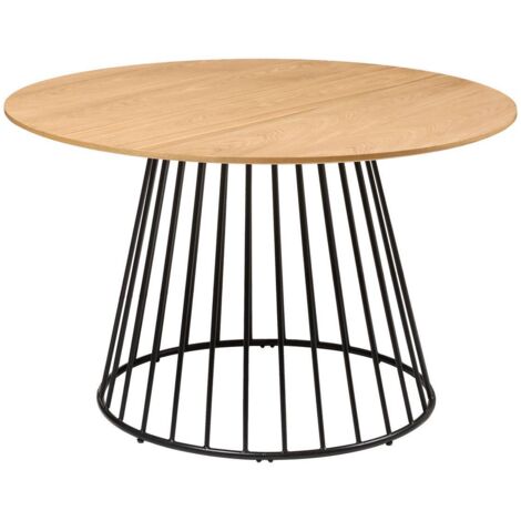 Table ronde 120 cm Rayo placage frêne Atmosphera