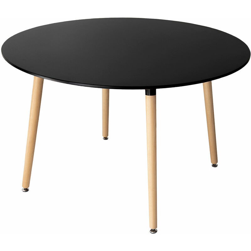 Table ronde 120cm noire martha - Noir