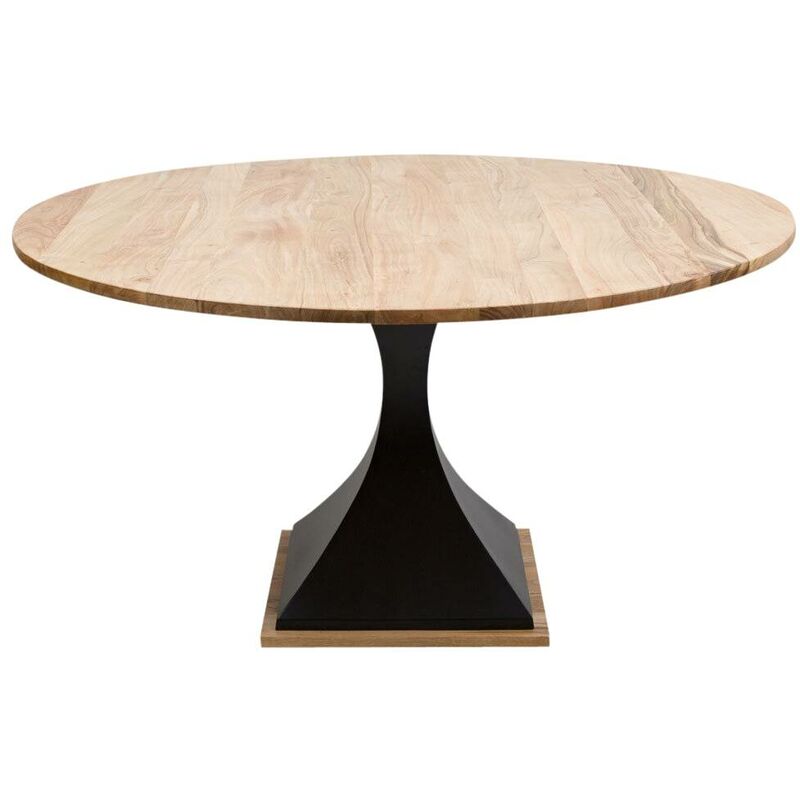 Table à manger ronde en bois d'acacia Montréal