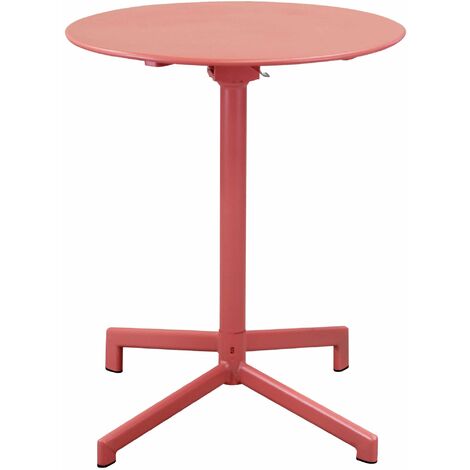 Table ronde Ø60 cm Fermable Outdoor pour bars et pubs de publication avec structure et haut en acier bazar Red