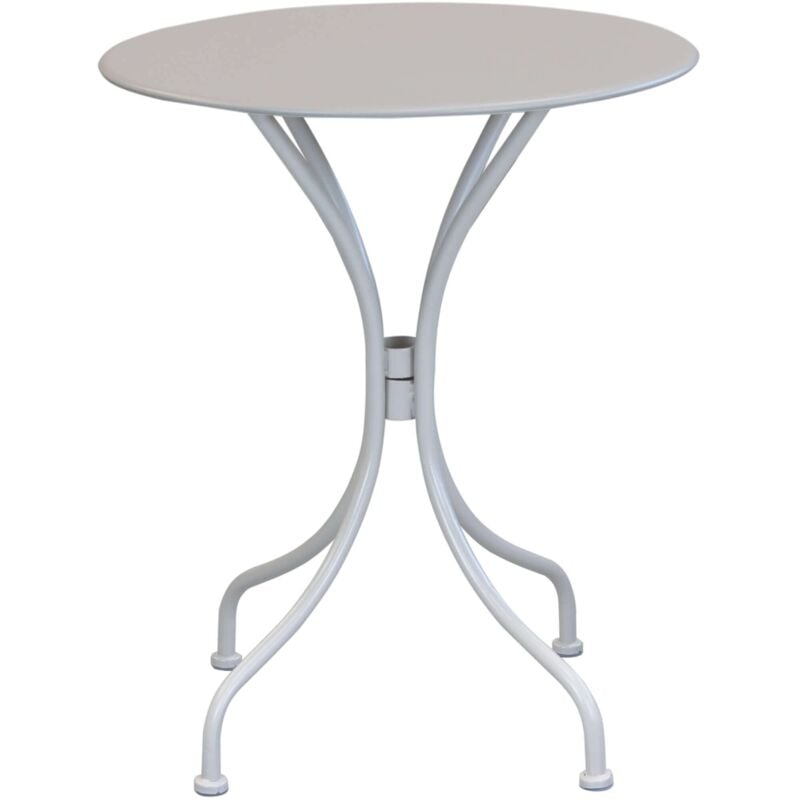 Magazzini Cosma - Table ronde Ø60 du jardin extérieur pour bar et pub avec structure en acier rond en fer Tan - Tan