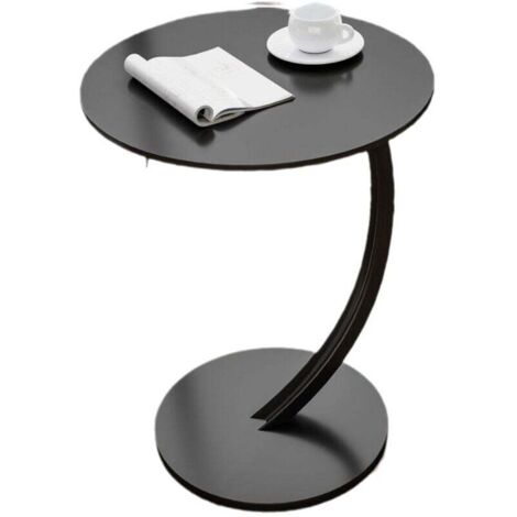 Table Ronde Amovible Pour Canapé Tête De Lit Comptoir Thé Salon Noir