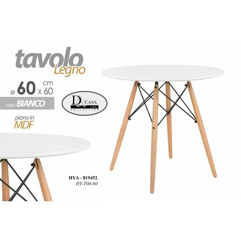 Webmarketpoint - Table ronde blanche industrielle urbaine moderne cm 60 Webmarketpoint - Table ronde blanche industrielle urbaine moderne cm 60
