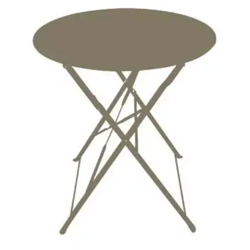 Chalet&jardin - Table ronde d extérieur pliante bistrot - Taupe Chalet&jardin - Table ronde d extérieur pliante bistrot - Taupe