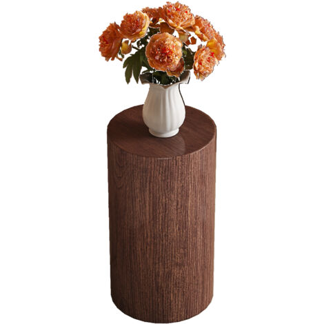 TABLE Ronde Élégante Multifonctionnelle MDF Noisette 30.00x30.00x55.00 cm
