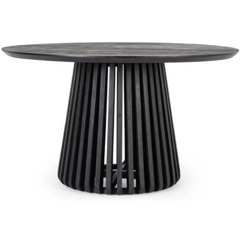 Table ronde en bois ZILA Ø130cm-Noir