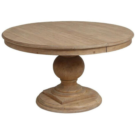 Table ronde extensible - Bois - Beige - Interior's